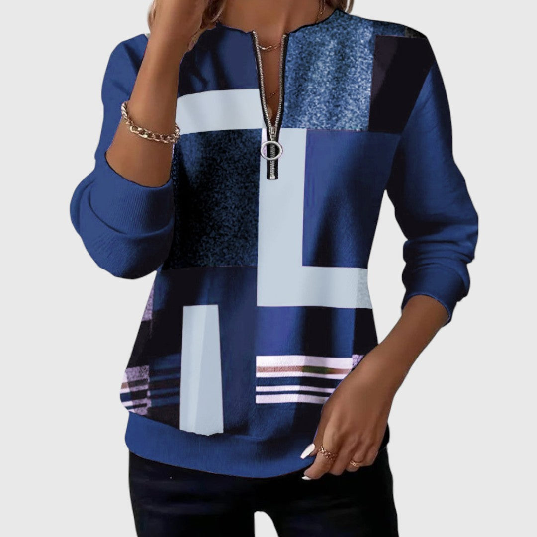 Laila | Maglione Casual con Mezzo Zip