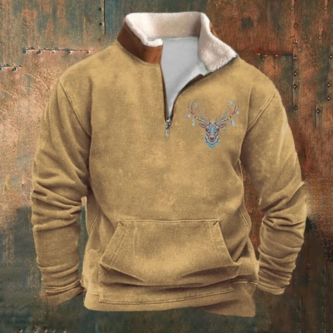 PIERRE™|MAGLIONE A QUARTO ZIP