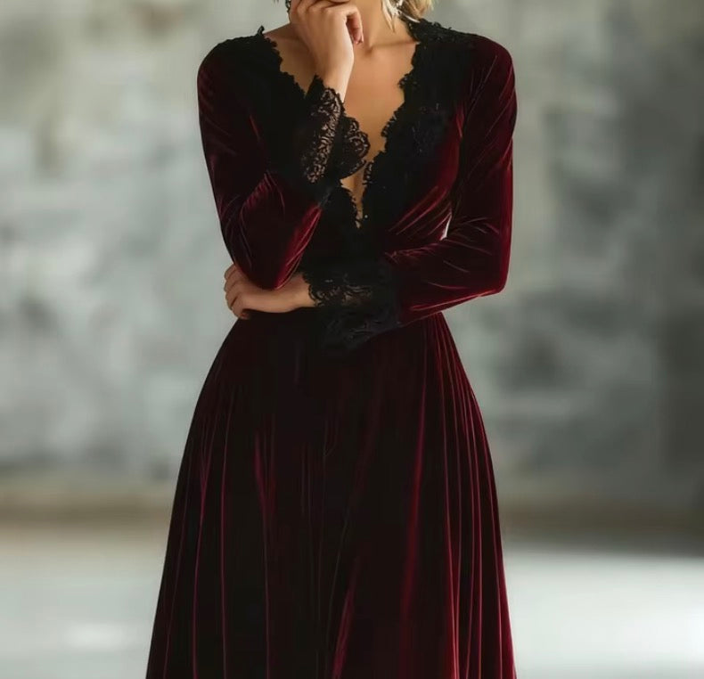 Celine™ | Abito Vintage in Velluto