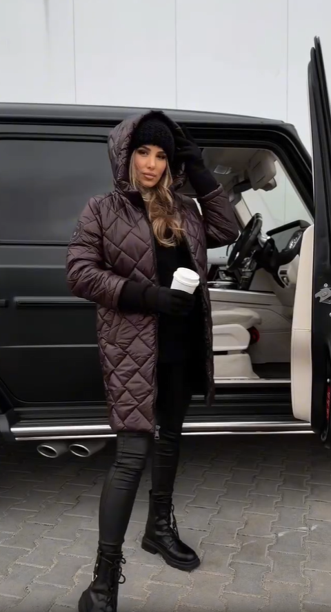 Bogna | Giacca a vento in piuma trapuntata con cappuccio